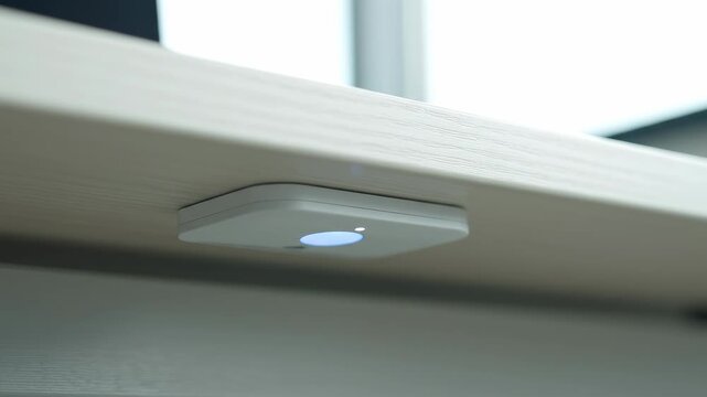 Office Desk Occupancy Sensor Light Close Up