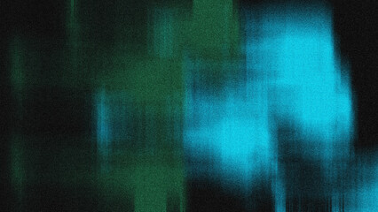 Obraz premium Abstract grainy aurora borealis background with neon blue and green light streaks