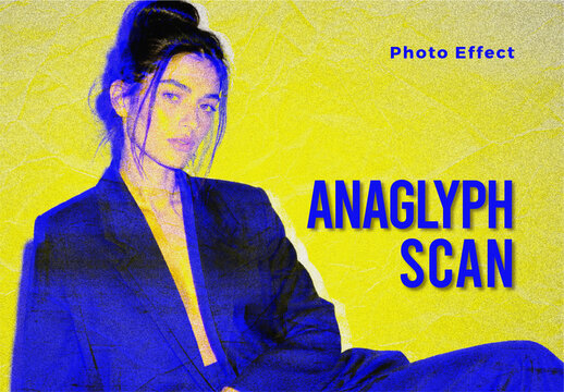 Anaglyph Scan Photo Effect