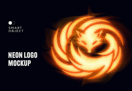 Neon Logo Mockup