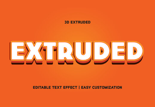 3d Extruded Text Effect