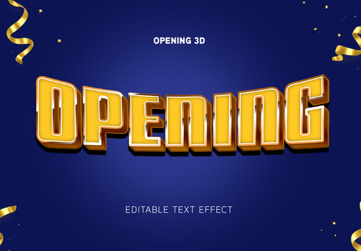 Opening 3D Text Effect