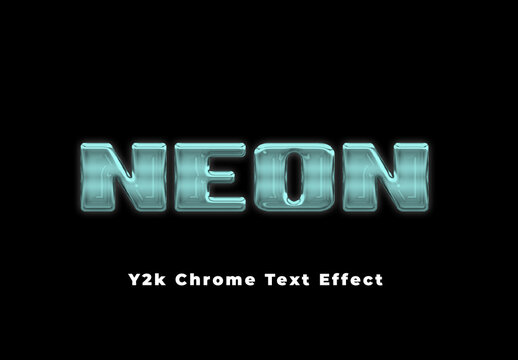 Y2k Chrome Text Effect