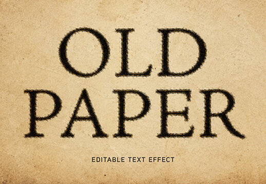 Old Paper Text Effect