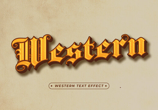 Western Text Effect