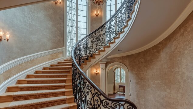 Stunning vintage iron staircase