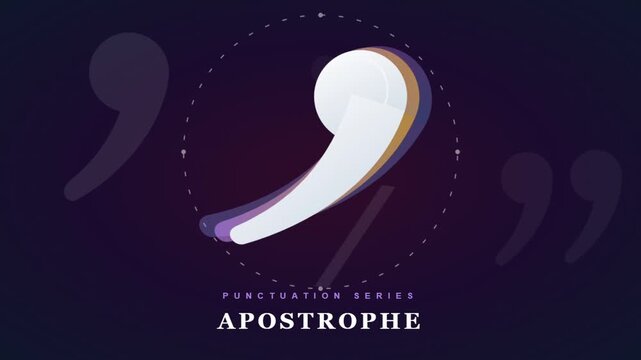 Apostrophe Punctuation Symbol Animated Motion Graphic Design Element
