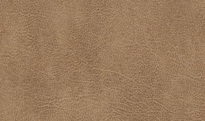 Fototapeta premium Light brown leather texture background, tan distressed faux leather material surface seamless pattern for upholstery, fashion or 3D interior design
