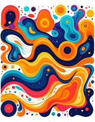 Fototapeta premium Vibrant Abstract Colorful Swirling Patterns.