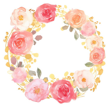 PNG Rose circle frame pattern flower petal.