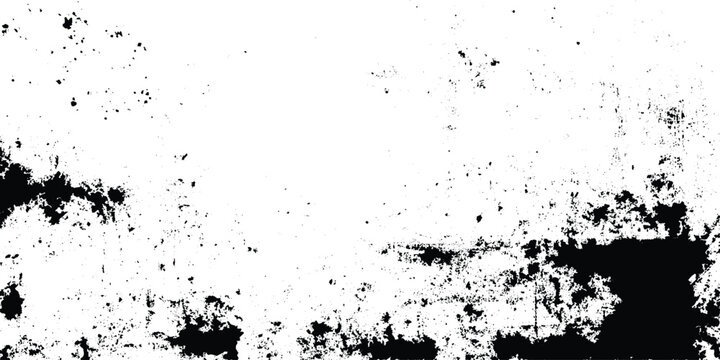 Grunge texture background with black and white abstract splatters and smudges for creative design projects