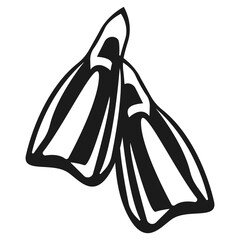 Professional Diving Swim Training Flippers © azam