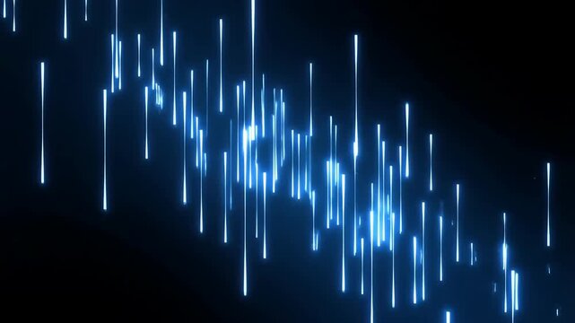 Rain abstract animation with blue and white gradient effects and dynamic movements featuring movement, data visualization, futuristic with technology