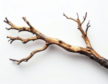 dead tree isolated on white