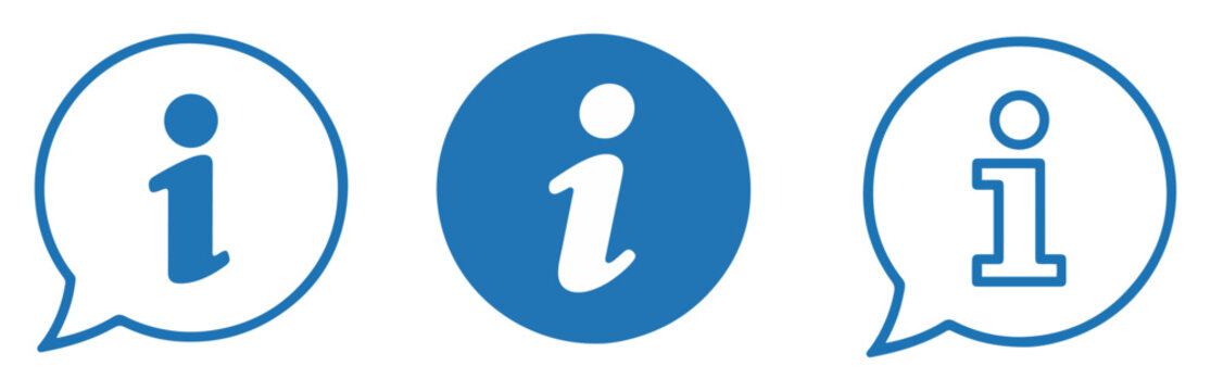 info button icon set vector