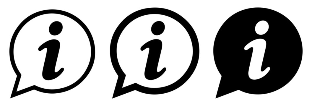 black information icon vector symbol