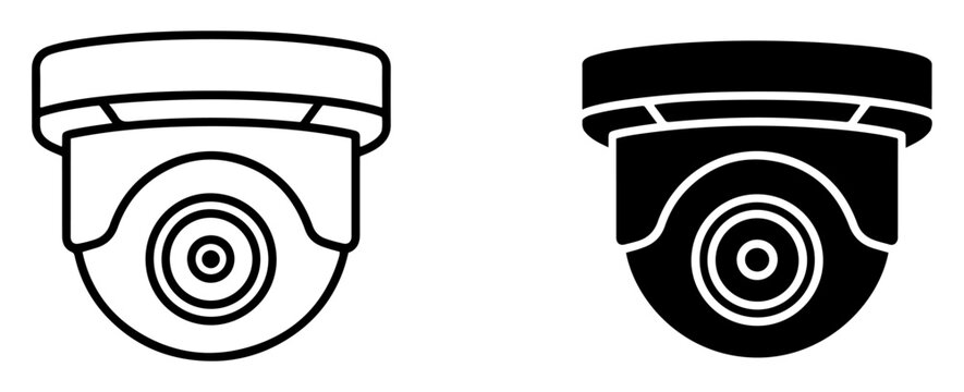 security camera icon vector set