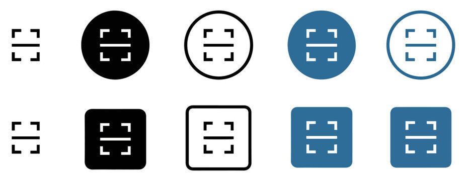 qr code scanner icon set