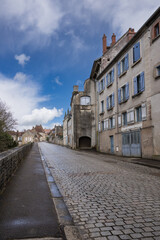 Fototapeta premium Semur-en-Auxois is a French town and commune, in the Burgundy region, Côte-d'Or department, in the Montbard district and Semur-en-Auxois canton.