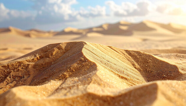 Sand Dunes In Desert Landscape