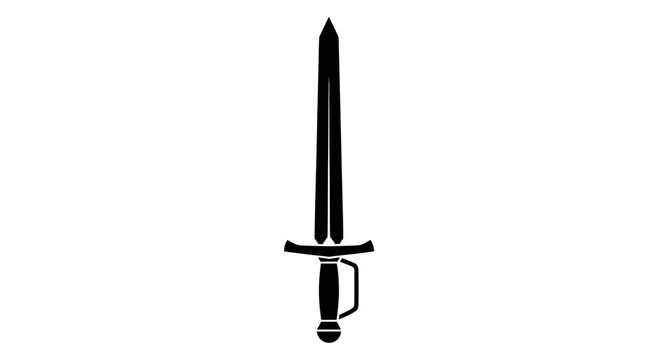 Black dagger with pointed tip weapon.