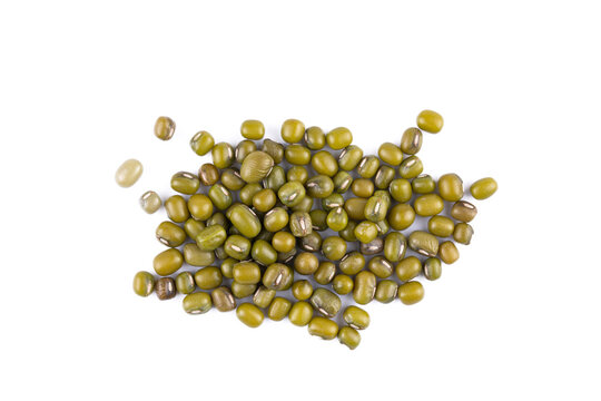 mung beans on a white background