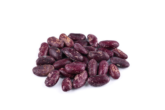 Organic Red Beans on White Background