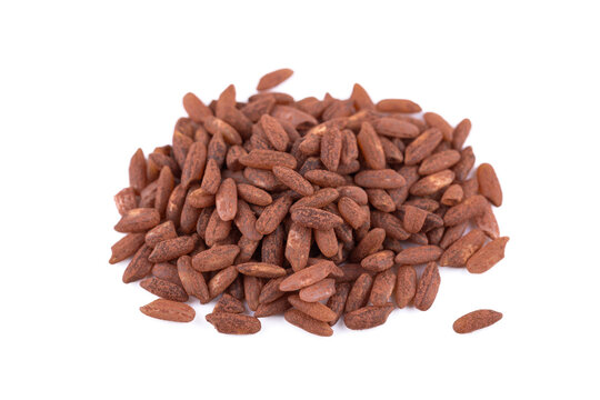 Traditional Devzira Rice for Plov on White Background