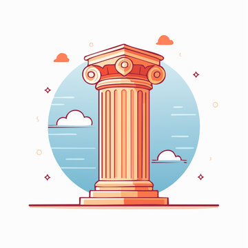 Ionic Column Illustration