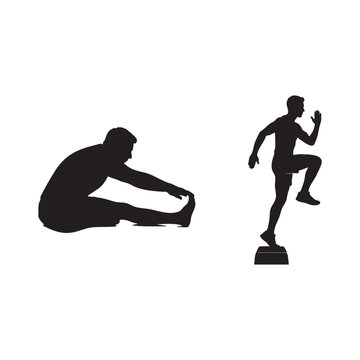 Fitness Silhouette Stretch and Step-Up