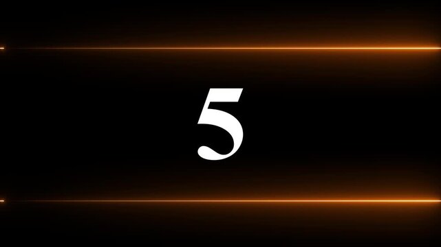 0 to 16 second modern digital countdown timer neon line light style on black background. Sci-Fi neon line frame 16 sec countdown loop. countdown timer 3 sec animation 4k video.