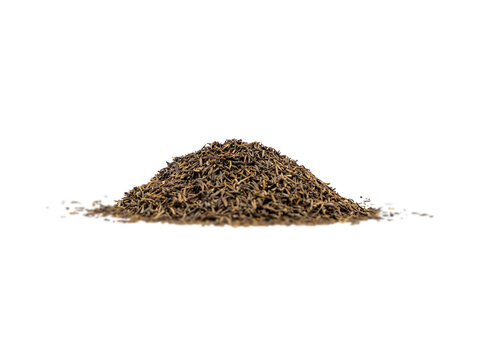 Close-Up of Scattered Shah i cumin Seeds &ndash; Aromatic Brown Spice Texture, Natural Culinary Ingredient with Rich Flavor, Top View On Transparent Background Perfect for Cooking and Food Themes.