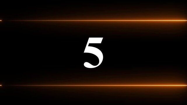 0 to 18 second modern digital countdown timer neon line light style on black background. Sci-Fi neon line frame 18 sec countdown loop. countdown timer 18 sec animation 4k video.