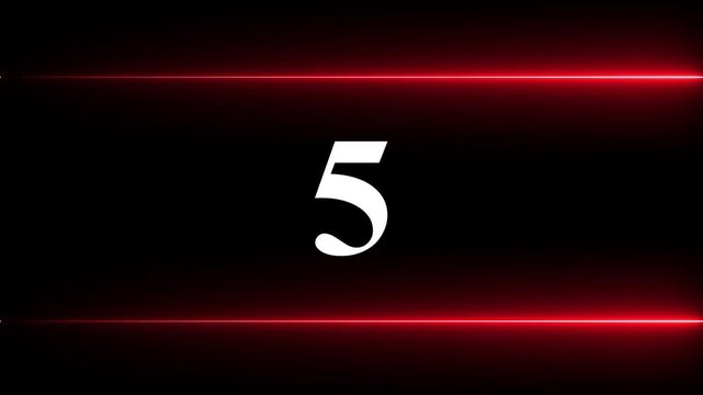 Glowing neon numbers from 0 to 39 countdown in pink color neon line and black background.