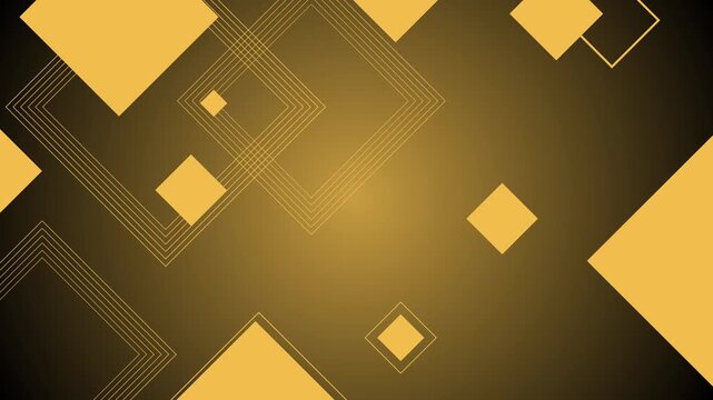 Abstract gradient background solid tilted squares of various sizes animation