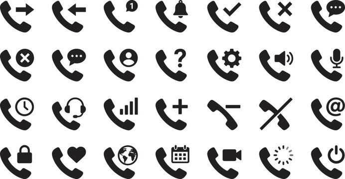 Collection of black telephone for communication and call center user interface applications