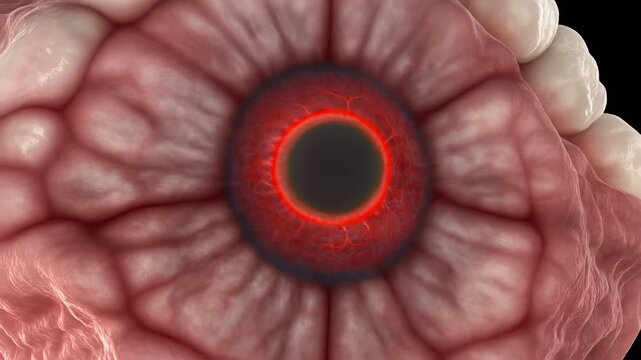 Epiretinal Membrane on Macula with Retinal Traction Causing Visual Distortion Microstructure