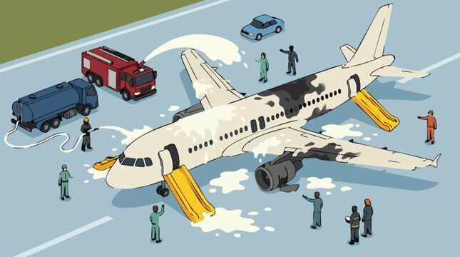Emergency response to an aircraft incident on airport runway
