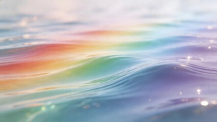 Fototapeta premium Colorful water waves with light reflections