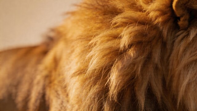 Closeup of lion mane
