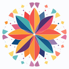 Obraz premium Colorful Geometric Mandala Design