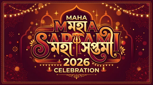 Festive bengali new year 2026 celebration poster