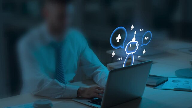 AI healthcare chatbot and digital medical assistance. person using smartphone with healthcare chatbot interface, ai medical assistant for digital health consultation, online medical support