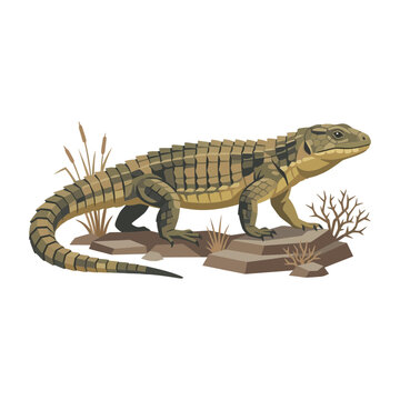 Tuatara Reptile Illustration
