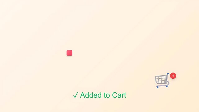 Illustrative representation of a successful product addition to an online shopping cart, symbolizing an effortless e-commerce purchasing process
