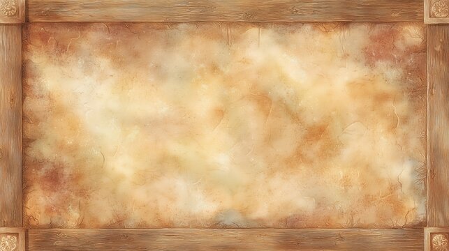 fantasy bulletin board empty with a wooden frame, copy space for text.
