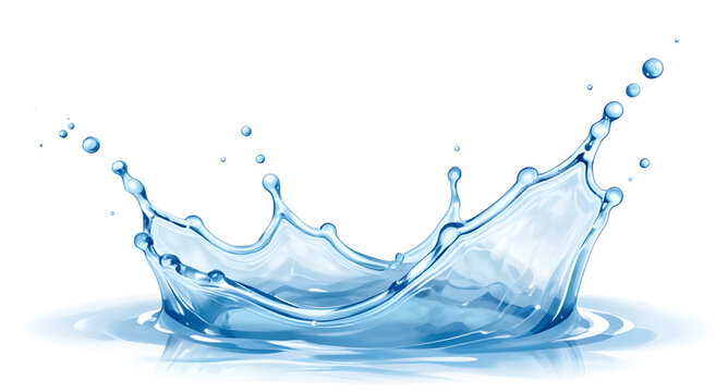 ripple, watersplash, droplets, crown, liquid, splash, clean, wave, aqua, freshness, transparent, motion, isolated, realistic, vector, illustration, whitebackground
