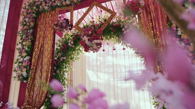 Cinematic Floral Bokeh Background for Wedding and Event Invitation