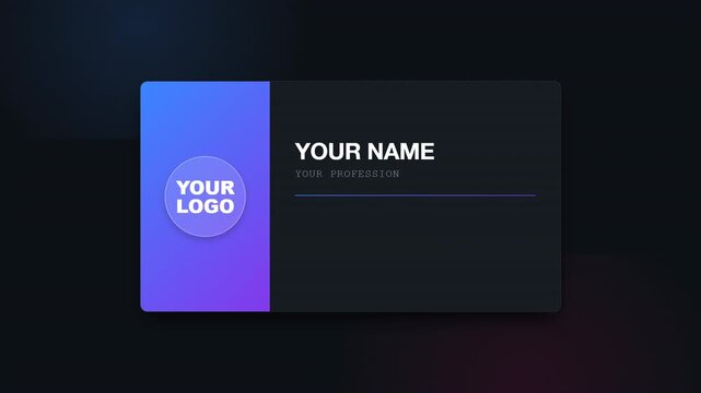 Modern Business Card Animation Template