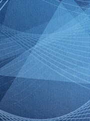 Fototapeta premium Abstract blue geometric background with curved lines